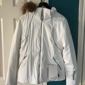 Women’s White Spyder Ski Jacket Size 6